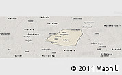 Shaded Relief Panoramic Map of Kahone, semi-desaturated