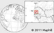 Blank Location Map of Gossas, within the entire country