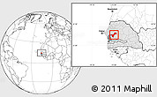 Blank Location Map of Gossas, highlighted country, highlighted parent region