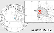 Blank Location Map of Gossas, highlighted country