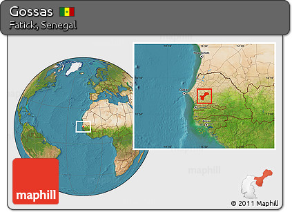 Satellite Location Map of Gossas