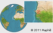 Satellite Location Map of Gossas