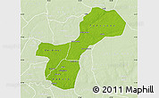 Physical Map of Gossas, lighten