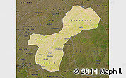 Satellite Map of Gossas, darken