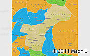 Satellite Map of Gossas, political outside