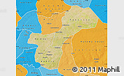 Satellite Map of Gossas, political shades outside