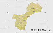 Satellite Map of Gossas, single color outside