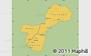 Savanna Style Map of Gossas, single color outside