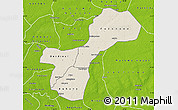 Shaded Relief Map of Gossas, physical outside
