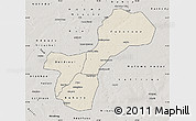 Shaded Relief Map of Gossas, semi-desaturated