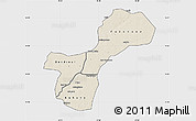 Shaded Relief Map of Gossas, single color outside