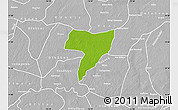 Physical Map of Ouadiour, lighten, desaturated