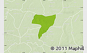 Physical Map of Ouadiour, lighten