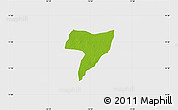 Physical Map of Ouadiour, single color outside