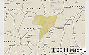 Satellite Map of Ouadiour, shaded relief outside