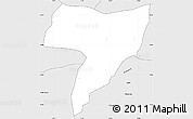 Silver Style Simple Map of Ouadiour