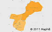 Political Shades Simple Map of Gossas, single color outside