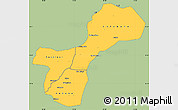 Savanna Style Simple Map of Gossas, single color outside