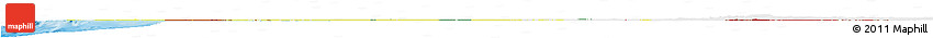 Flag Horizon Map of Senegal, single color outside, shaded relief sea, flag rotated