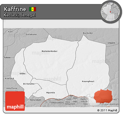 Gray 3D Map of Kaffrine