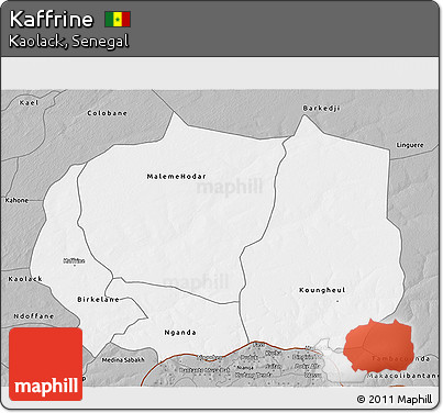 Gray 3D Map of Kaffrine