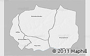 Gray 3D Map of Kaffrine, single color outside