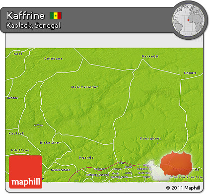 Physical 3D Map of Kaffrine