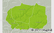 Physical 3D Map of Kaffrine, lighten, semi-desaturated
