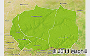 Physical 3D Map of Kaffrine, satellite outside