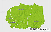 Physical 3D Map of Kaffrine, single color outside