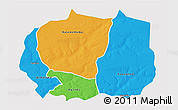 Political 3D Map of Kaffrine, single color outside
