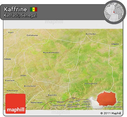 Satellite 3D Map of Kaffrine
