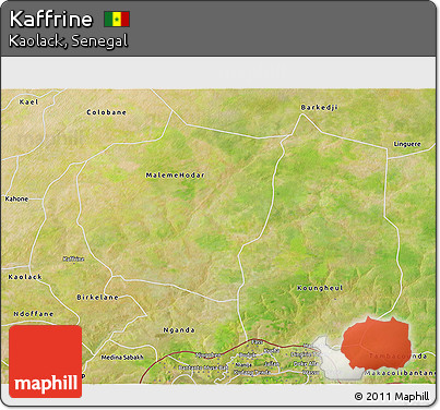 Satellite 3D Map of Kaffrine