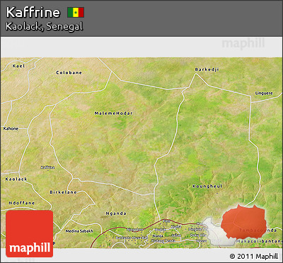 Satellite 3D Map of Kaffrine
