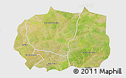 Satellite 3D Map of Kaffrine, single color outside