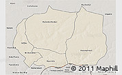 Shaded Relief 3D Map of Kaffrine, semi-desaturated