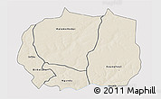 Shaded Relief 3D Map of Kaffrine, single color outside