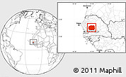 Blank Location Map of Kaffrine, highlighted parent region