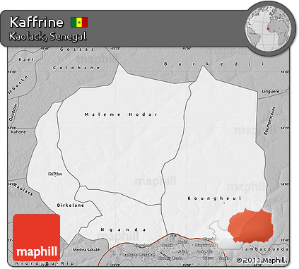 Gray Map of Kaffrine