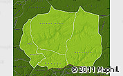 Physical Map of Kaffrine, darken