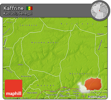 Physical Map of Kaffrine
