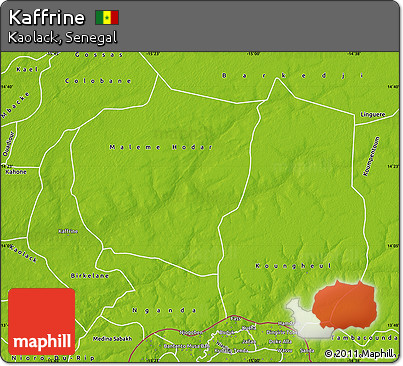 Physical Map of Kaffrine