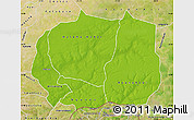 Physical Map of Kaffrine, satellite outside