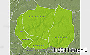 Physical Map of Kaffrine, semi-desaturated