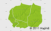 Physical Map of Kaffrine, single color outside