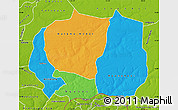 Political Map of Kaffrine, physical outside