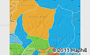 Political Map of Kaffrine, political shades outside
