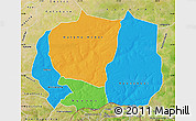 Political Map of Kaffrine, satellite outside