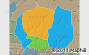 Political Map of Kaffrine, semi-desaturated