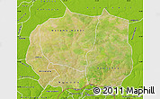 Satellite Map of Kaffrine, physical outside